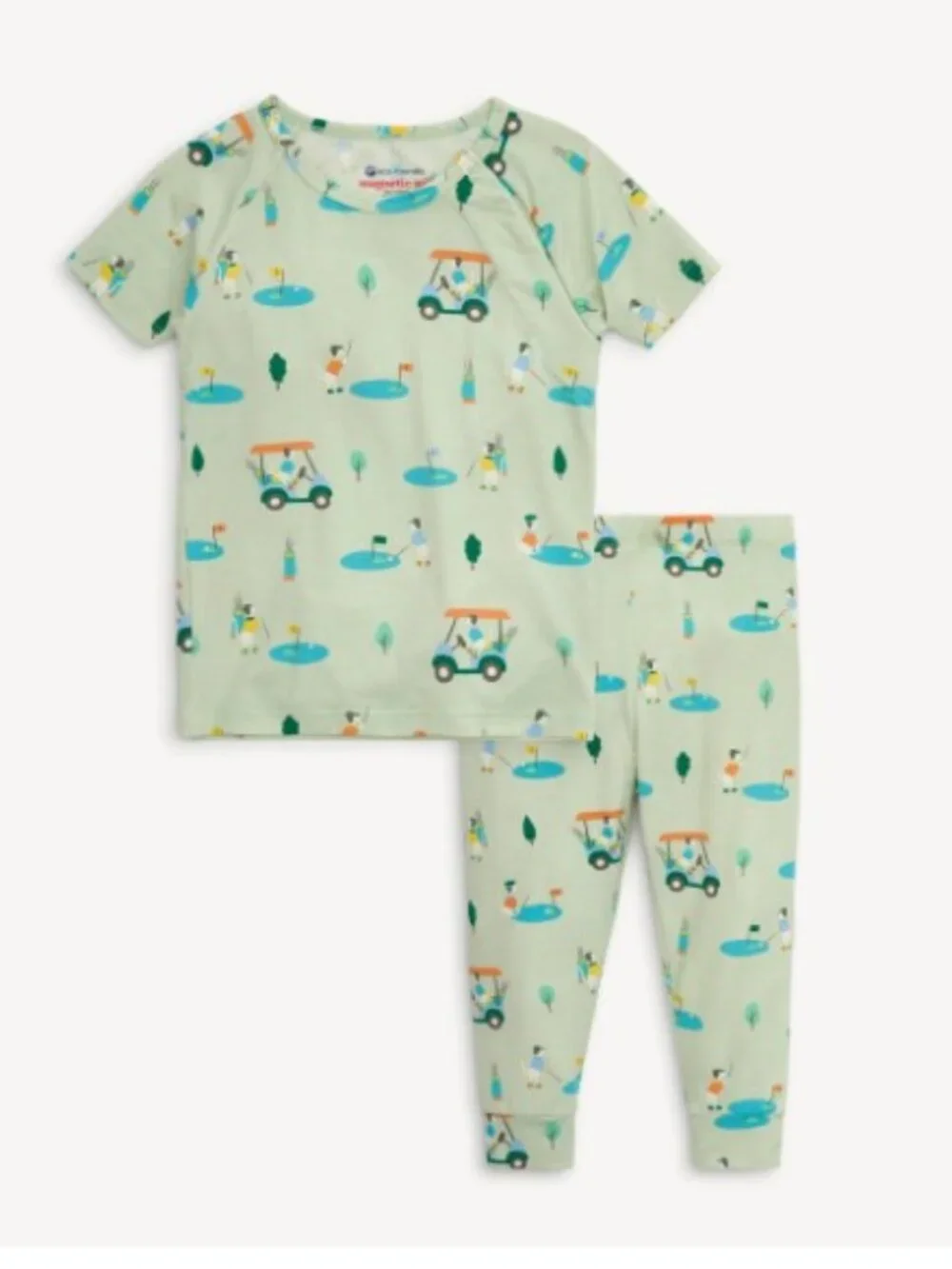 Magnetic Me Pajama Set in Fairway Fetch Print, size 2T